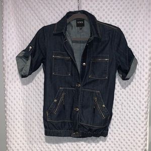 CNC Costume National Denim Jeans Jacket Top SMALL
